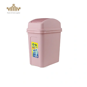 12L square flip lid plastic garbage bin