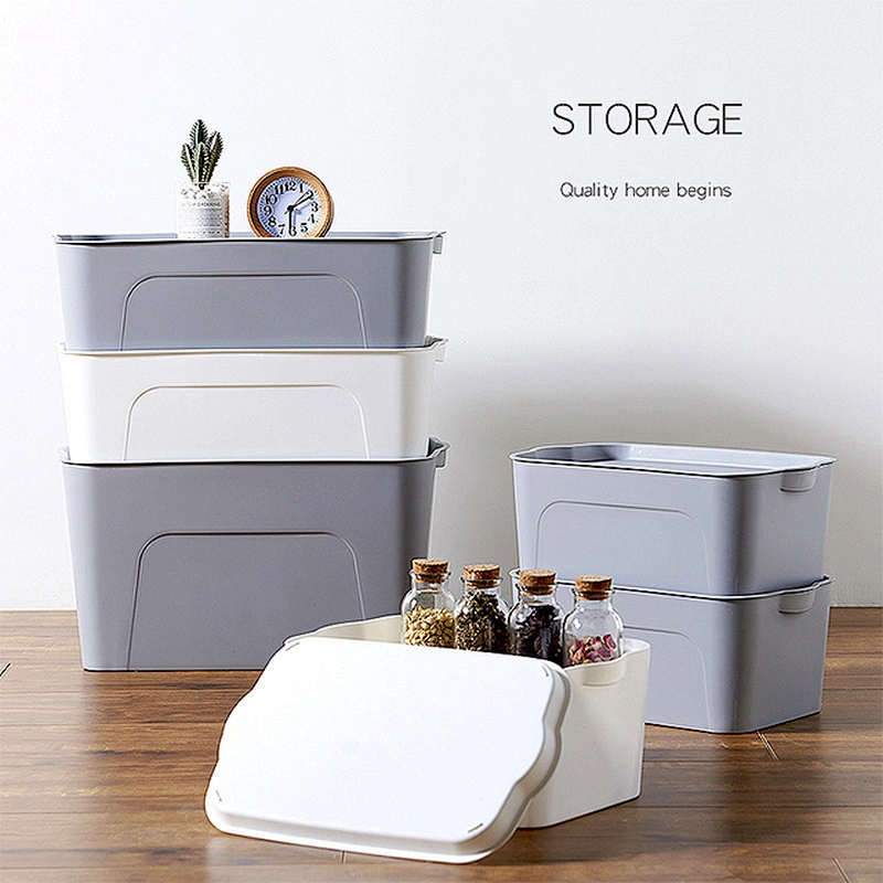 multipurpose stackable pp toy home plastic storage box organizer bins plastic with lid for clothes
