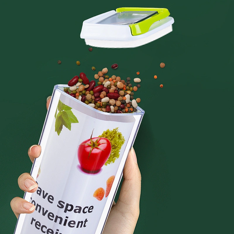 colorful lock easy wide mouth straight sided empty cereal container plastic jars for kitchen 1000ml for packaging