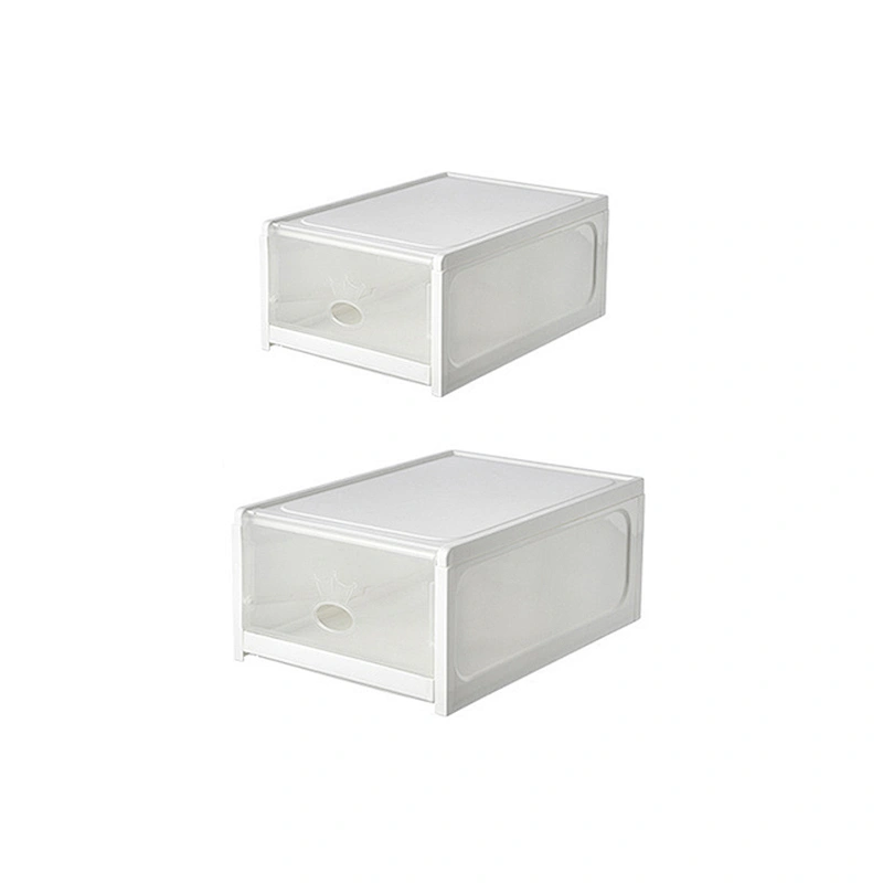 sliding folding transparent empty sneakers shoes box packaging display case plastic cardboard