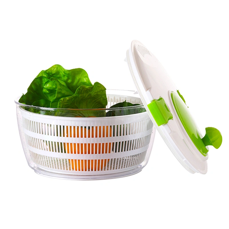 Hand pull grips plastic salad Mixer spinner dryer Manual maker large Fruit and vegetable bowl Salad spinner