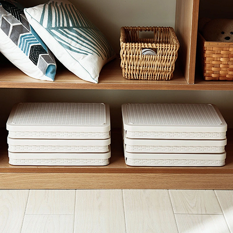 household items organiser plastic ratan foldable basket cloth organizer drawer box storage Container with lids