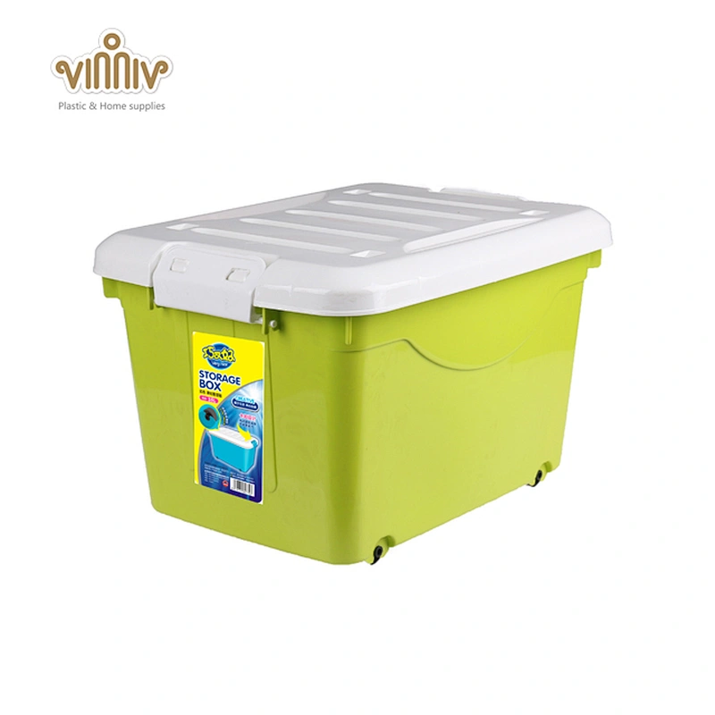 35L PP removable plastic storage box with wheels