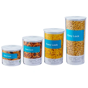 Round Easy kitchen Lock storage sealing pot empty sugar scrub jars with lids for food