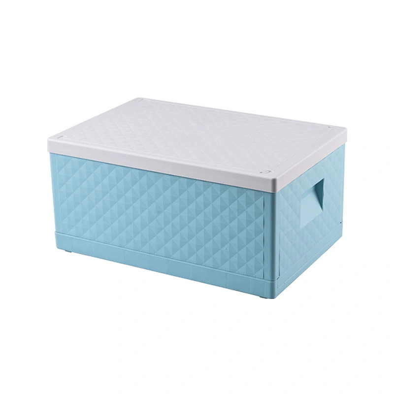 New design foldable transparent plastic car backseat organizer storage box with lid for clothes