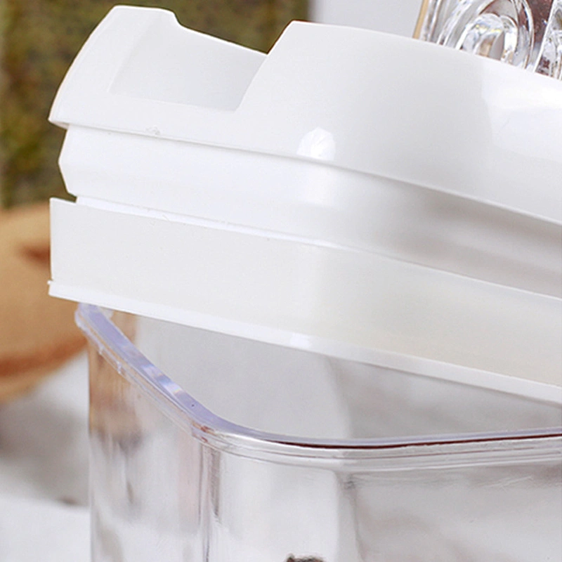 Easy square Lock plastic sale high transparent container airtight cookie jar Set for Food Storage with lid