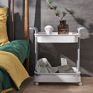 multifunctional kitchen home storage rack wicker shelf organizer for bathroom with wheels