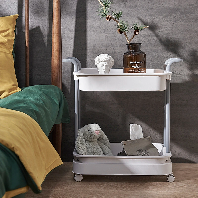multifunctional kitchen home storage rack wicker shelf organizer for bathroom with wheels