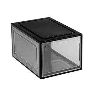 plastic transparent custom display sliding sneakers shoes box carton magnetic with custom logo rack organizer stackable
