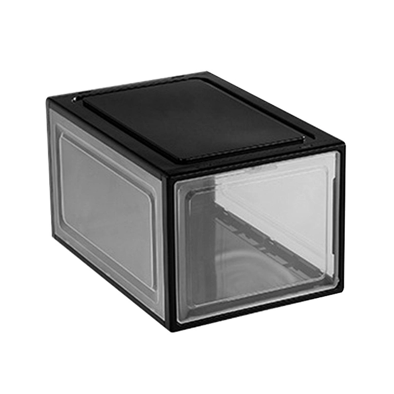 plastic transparent custom display sliding sneakers shoes box carton magnetic with custom logo rack organizer stackable