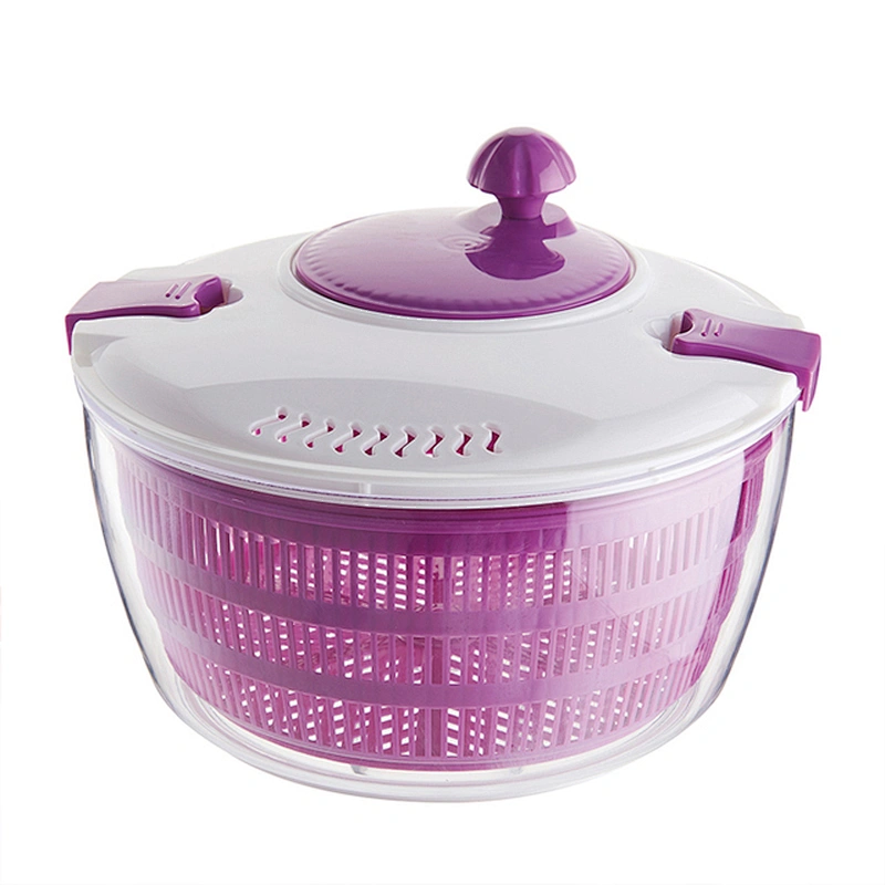 Hand pull grips plastic salad Mixer spinner dryer Manual maker large Fruit and vegetable bowl Salad spinner