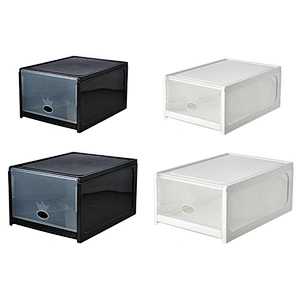 sliding folding transparent empty sneakers shoes box packaging display case plastic cardboard