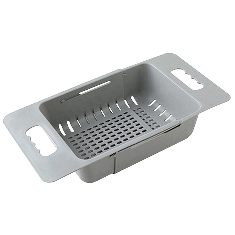 Kitchen Plastic Folding Retractable adjustment sink telescopic vegetable fruit washing storage basket drain basket