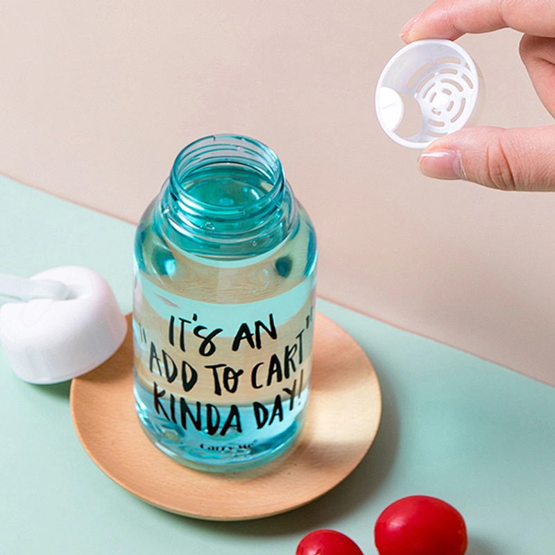 350ml 550ml  plastic kids children carton fancy design eco friendly motivational portable drinking mini water bottle