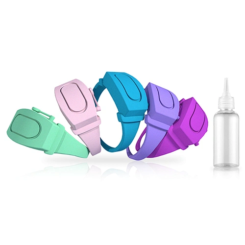 Wrist band hand sanitizer silicone wristbands custom bracelets liquid dispenser disinfectant