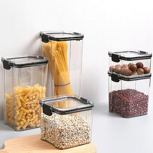 wholesale plastic cookie jars with lids for food kitchen canister food grade