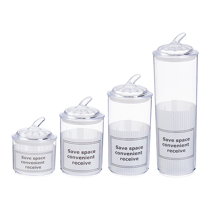 Hallowmas candy Round Easy smooth Lock kitchen storage tank small clear plastic airtight food storage jar lid packaging