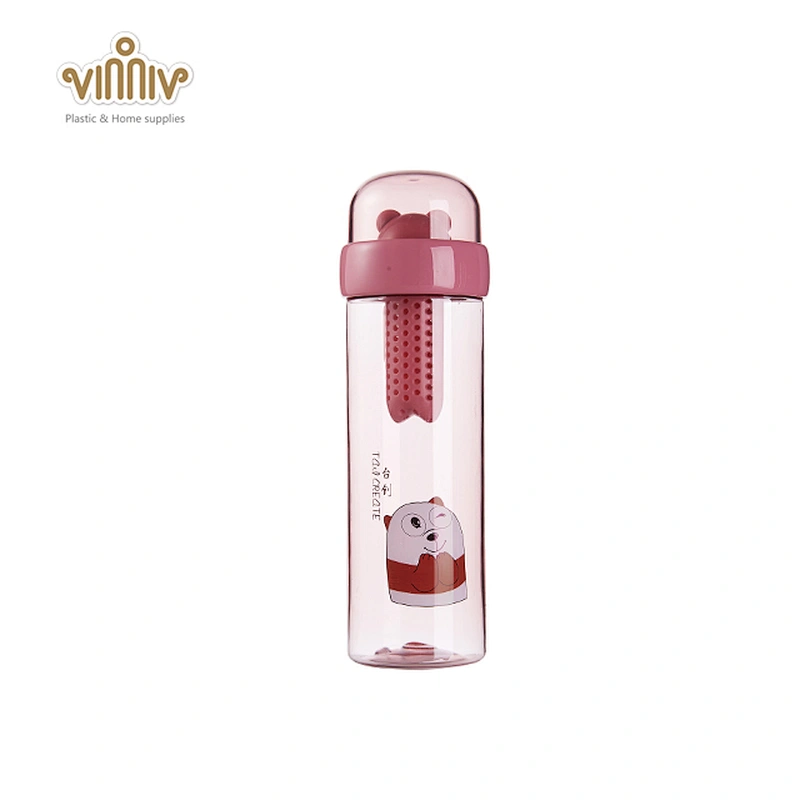 500ML clear sports plastic drinking water bottle