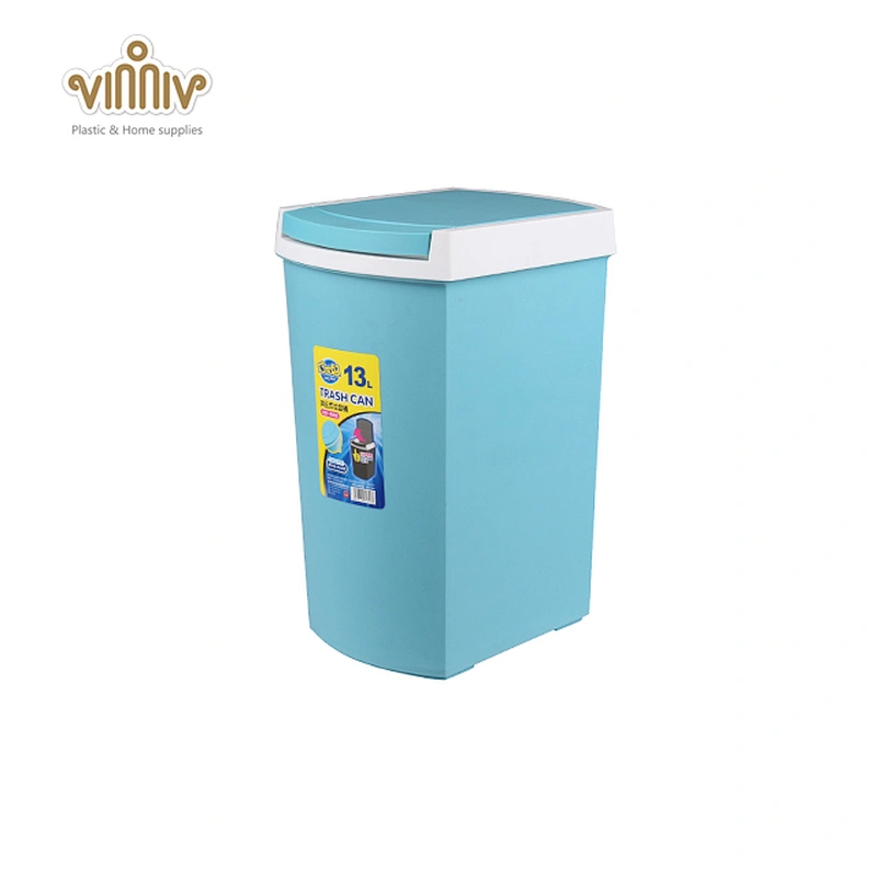13L touch open indoor plastic trash can