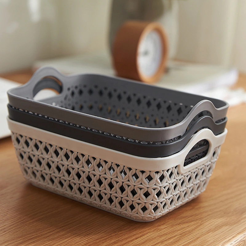 plastic kitchen fruit and vegetable food storage organizer baskets with handle