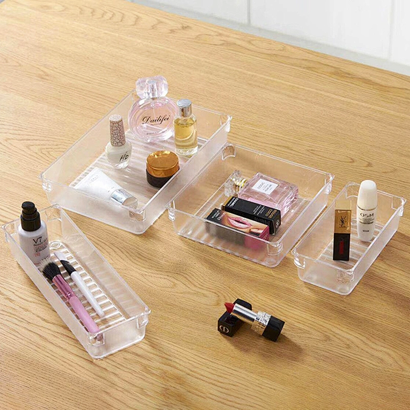 Desk clear Kitchen Drawer Divider cosmetic organizer storage box with dividers and drawers box