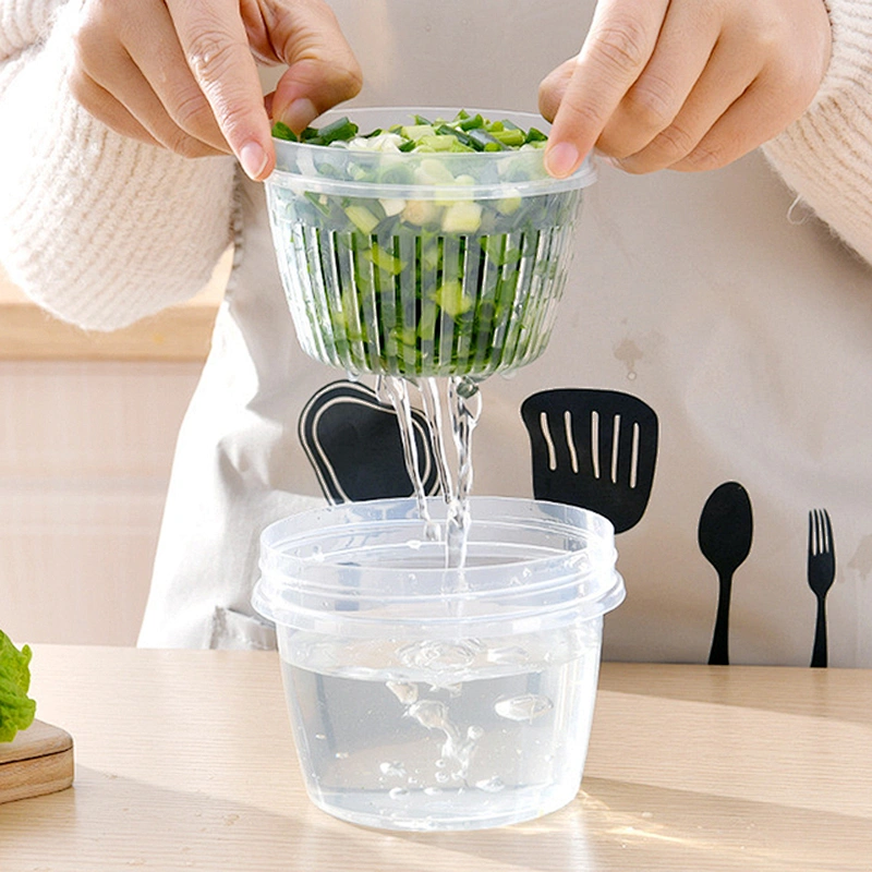 Fruits Vegetables clear refrigerator plastic airtight food storage fresh box containers with drain basket bowl with lids