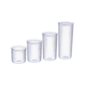 airtight 500 ml plastic cereal container storage set airless cookie jars bottles manufacturer for packaging