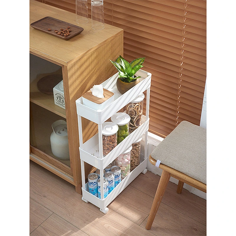 Wholesale Adjustable 3 Tier Bathroom Corner Slim Storage Shelf rack For Home Office saving space