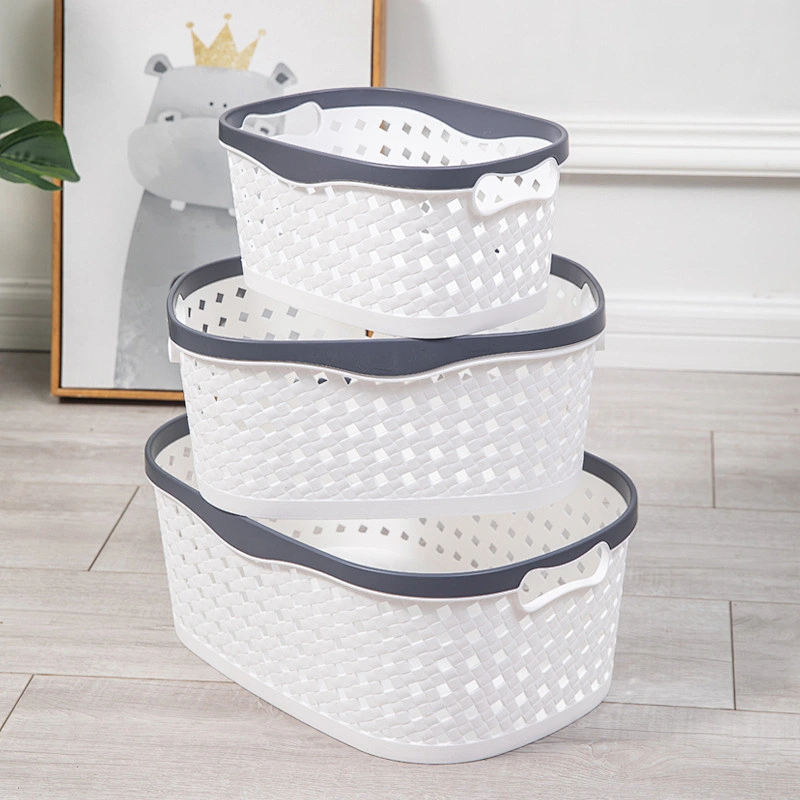 waterproof plastic large bathroom storage baskets gadget home organizer wholesale with handle