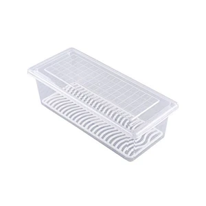 Kitchen plastic refrigerator food storage with fridge food drain organizer fish box keep freshness