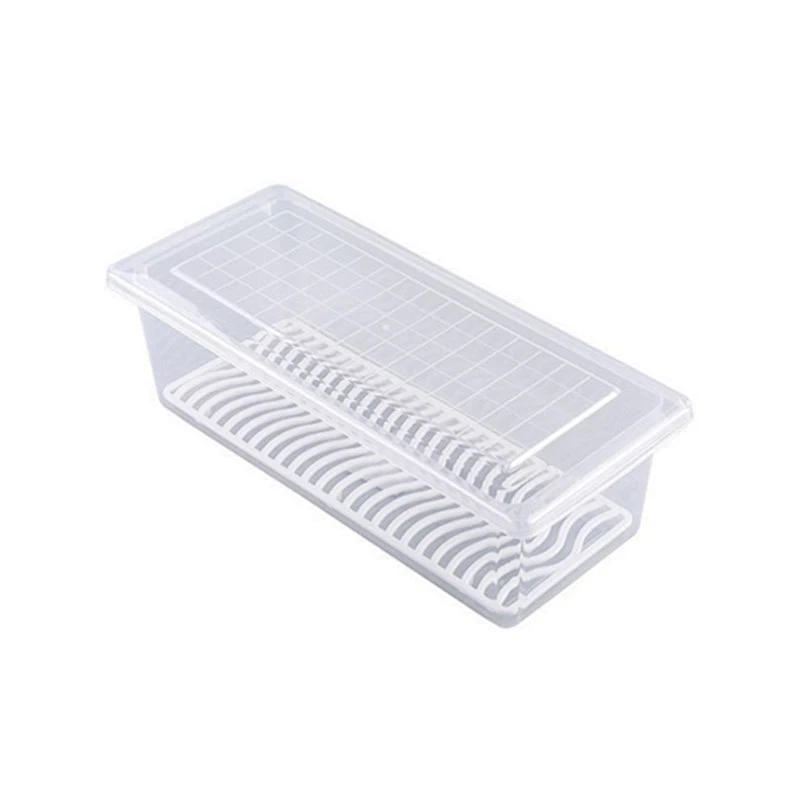 Kitchen plastic refrigerator food storage with fridge food drain organizer fish box keep freshness