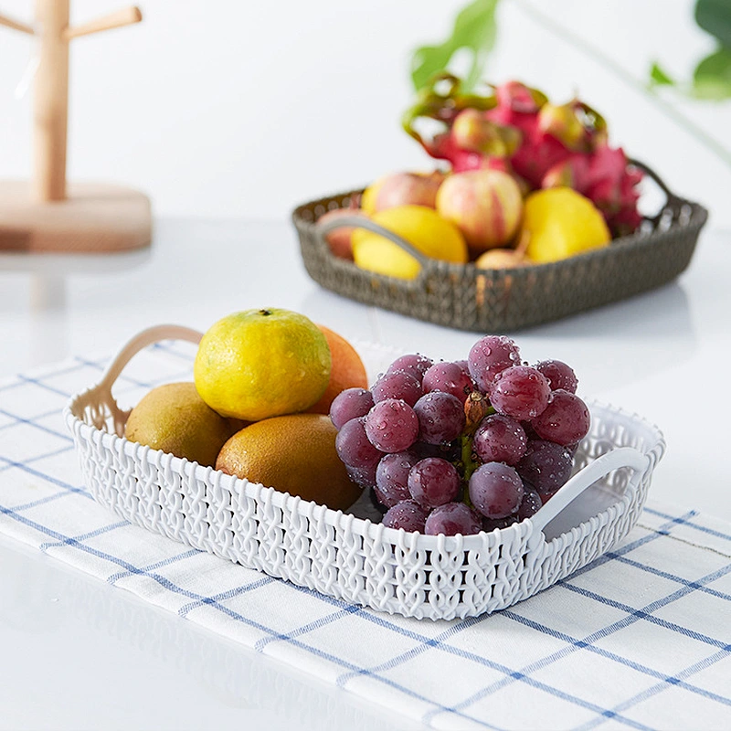 Plastic fruit vegetable plate basket for kitchen