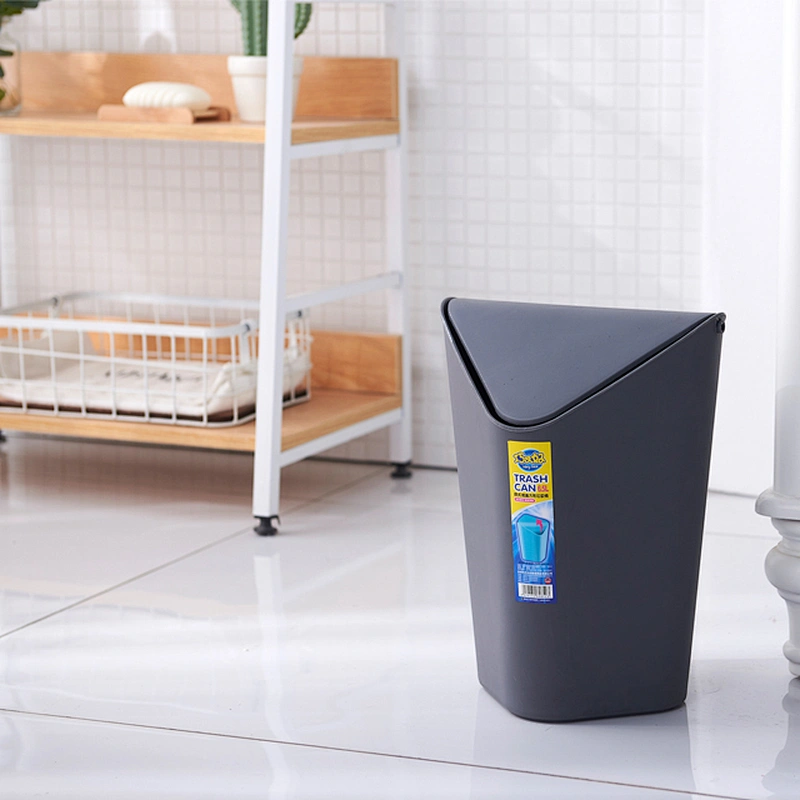 Creative 6.5L small size plastic flip dustbin