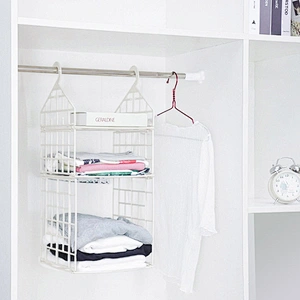 Plastic wardrobe Closet shelving Space Saving Folding Home organize Storage Adjustable pants Clothes hangers & racks bedroom
