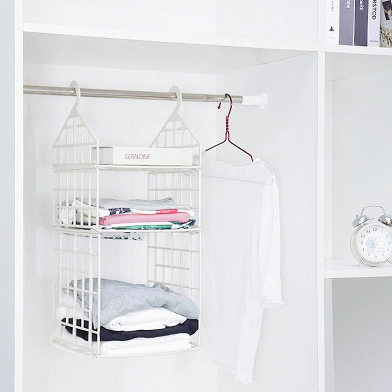 Plastic wardrobe Closet shelving Space Saving Folding Home organize Storage Adjustable pants Clothes hangers & racks bedroom