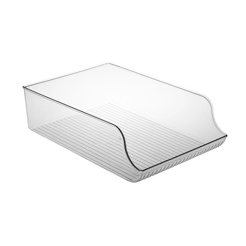 Stackable kitchen vegetable fruit clear plastic food container refrigerator storage drawer bin organizer for Fridge