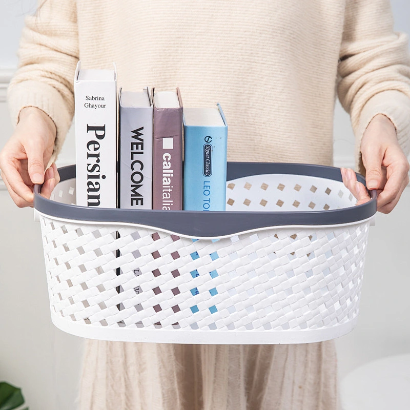 waterproof plastic large bathroom storage baskets gadget home organizer wholesale with handle