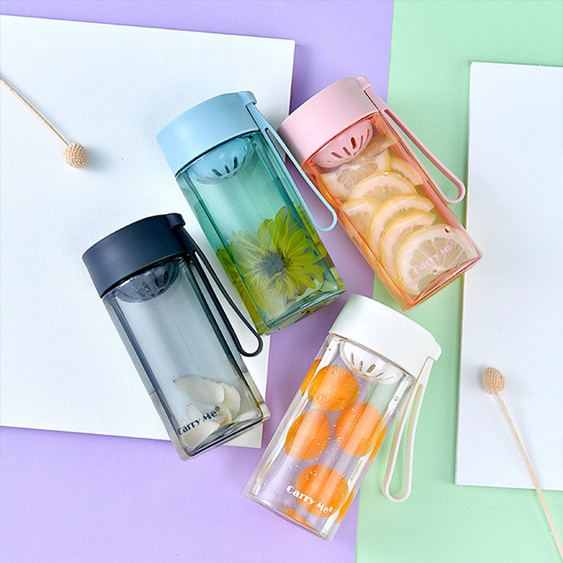 400ml / 550m flat eco friendly transparent custom water bottles with custom logo bpa in bulk
