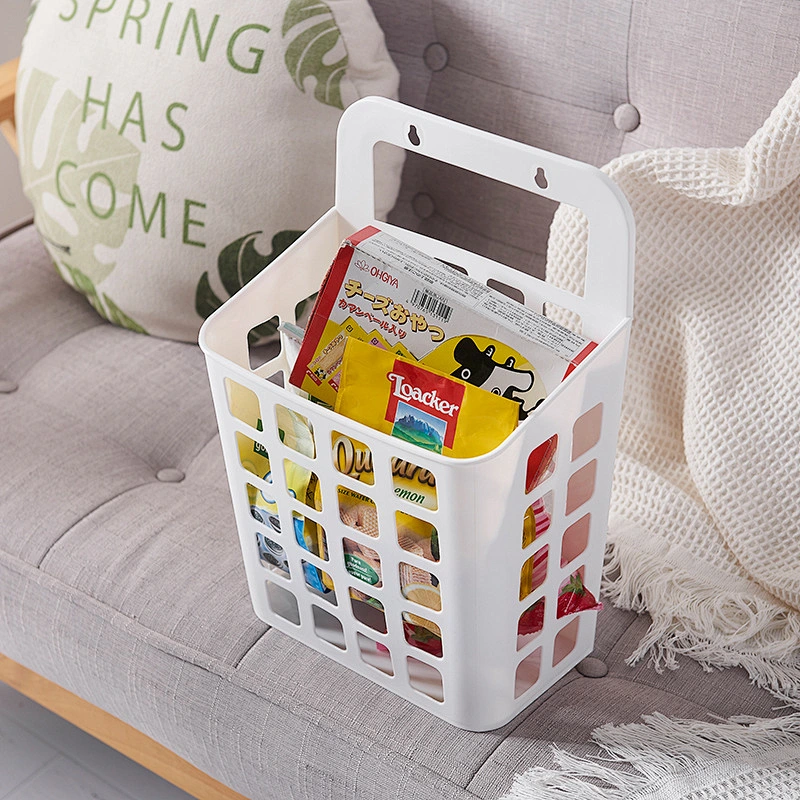 plastic small mesh woven laundry bath wall mounted storage