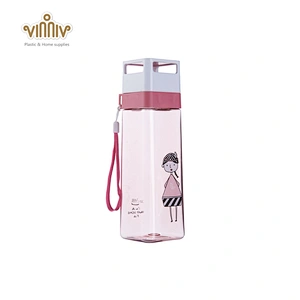 600ML clear sports plastic drinking water bottle