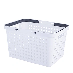 sundries food bathroom office hotel plastic baskets storage container set wholesale with handle