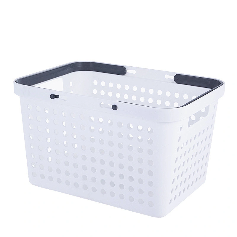 sundries food bathroom office hotel plastic baskets storage container set wholesale with handle