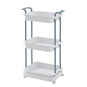 multifunctional kitchen home storage rack wicker shelf organizer for bathroom with wheels