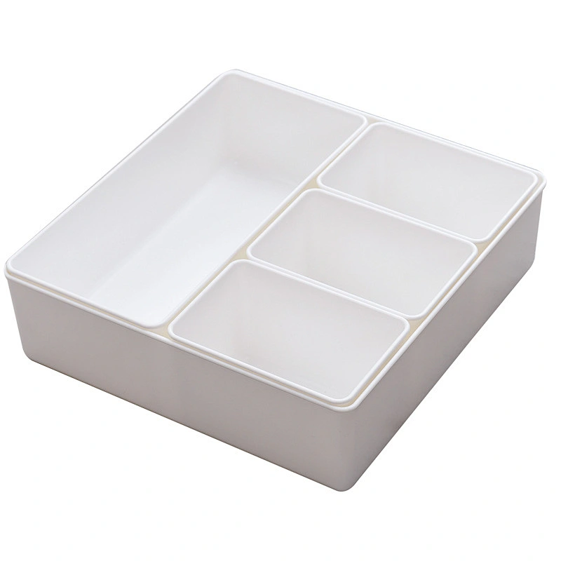 plastic bathroom office desk storage underwear drawer organizer divider box