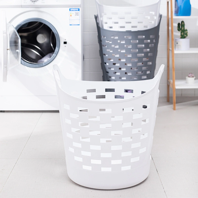 Amazon hot selling cheap bathroom customized Wicker large  foldable storage washing clothes laundry basket set with handle