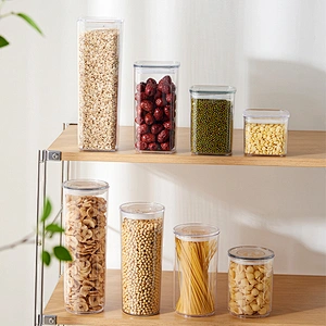 Round Easy kitchen Lock storage sealing pot empty sugar scrub jars with lids for food