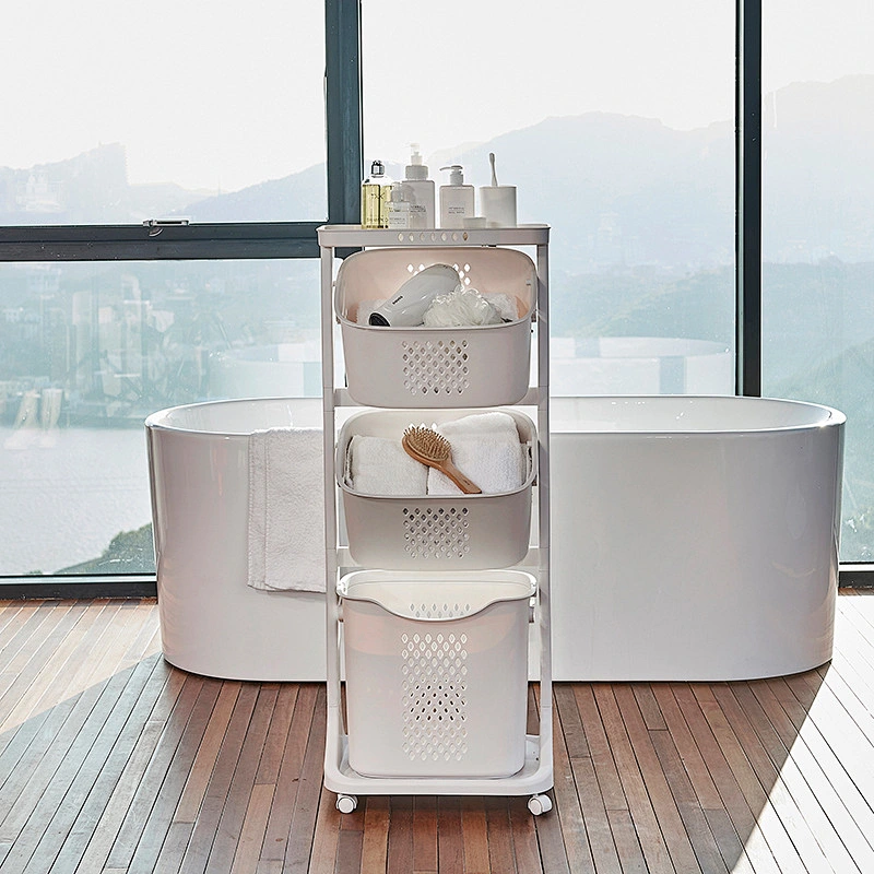 toilet bathroom corner plastic storage rack clothes shelves for home