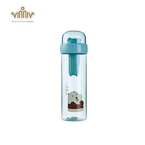 500ML clear sports plastic drinking water bottle