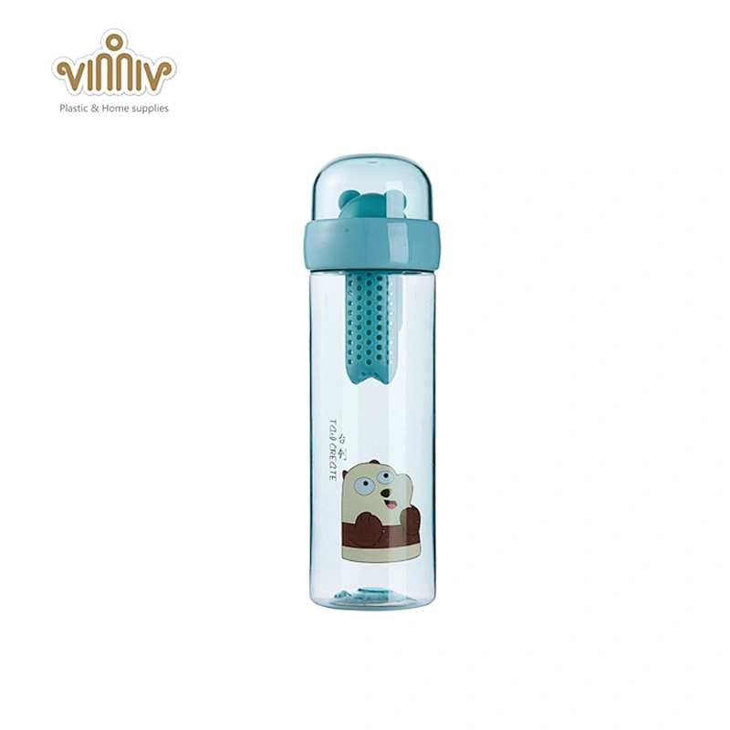 500ML clear sports plastic drinking water bottle