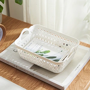 plastic kitchen fruit and vegetable food storage organizer baskets with handle